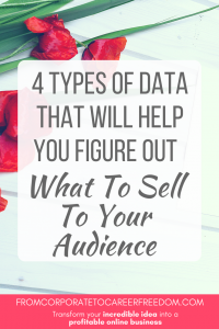 4 types of data to figure out what to sell to your audience